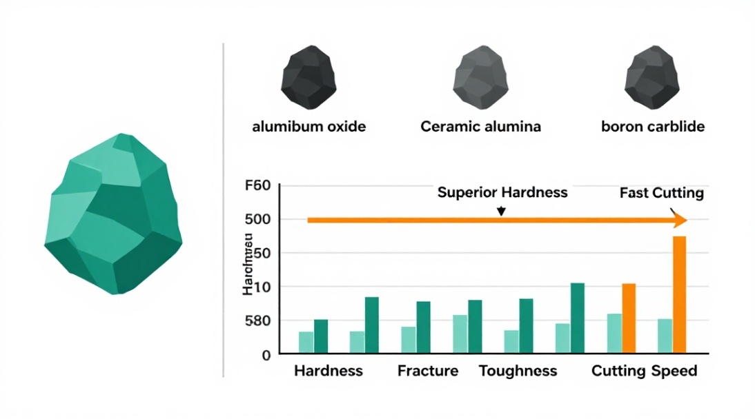 Figure 1: A technical comparison of key properties for different abrasive materials used in honing.