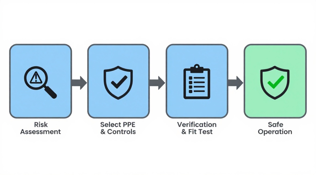 Follow this structured decision logic to ensure compliant and safe respiratory protection.