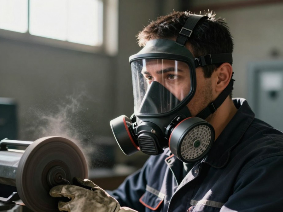 The baseline for serious SiC work: a properly fitted, half-face respirator with P100 filters.