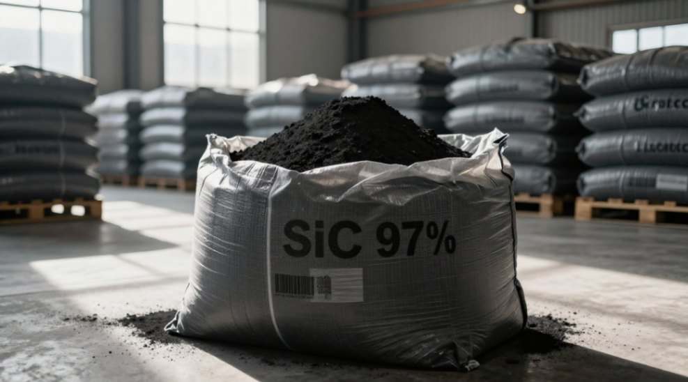 Bulk procurement of silicon carbide powder in industrial FIBC bags for cost-effective manufacturing.