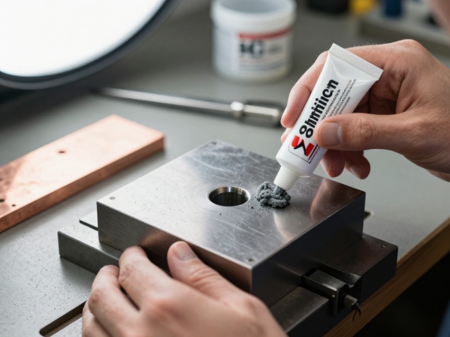 Hands-on application of SiC abrasive paste for precision surface finishing, as described in community feedback.