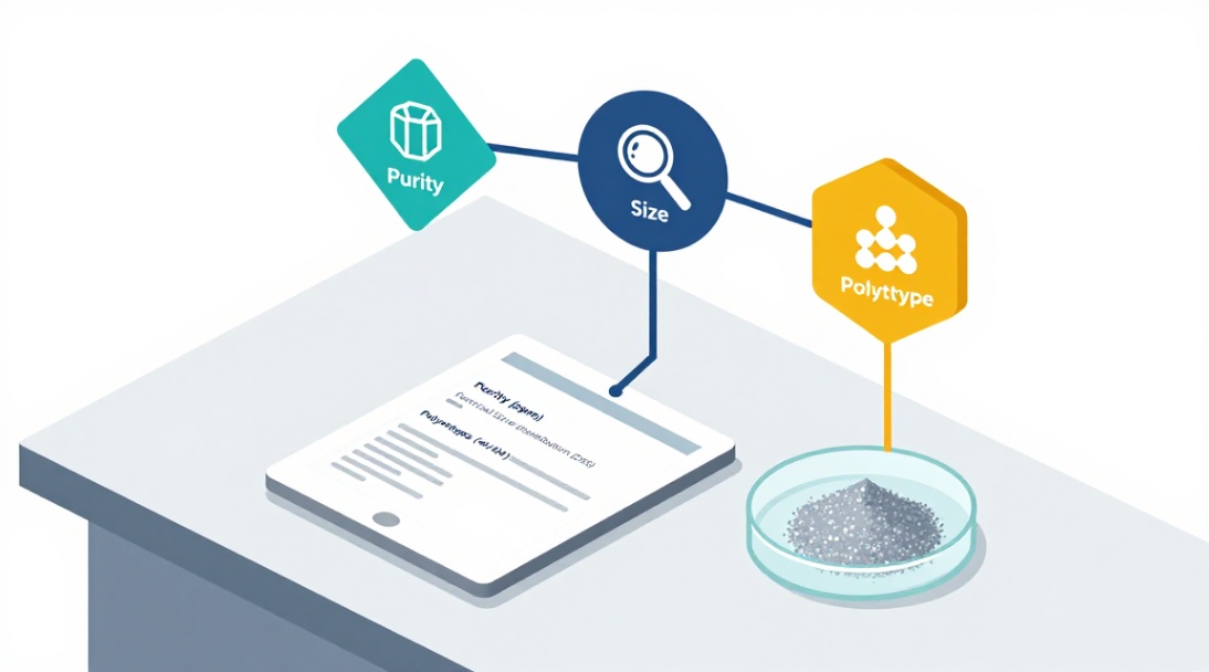 Evaluating the core material properties from a specification sheet.