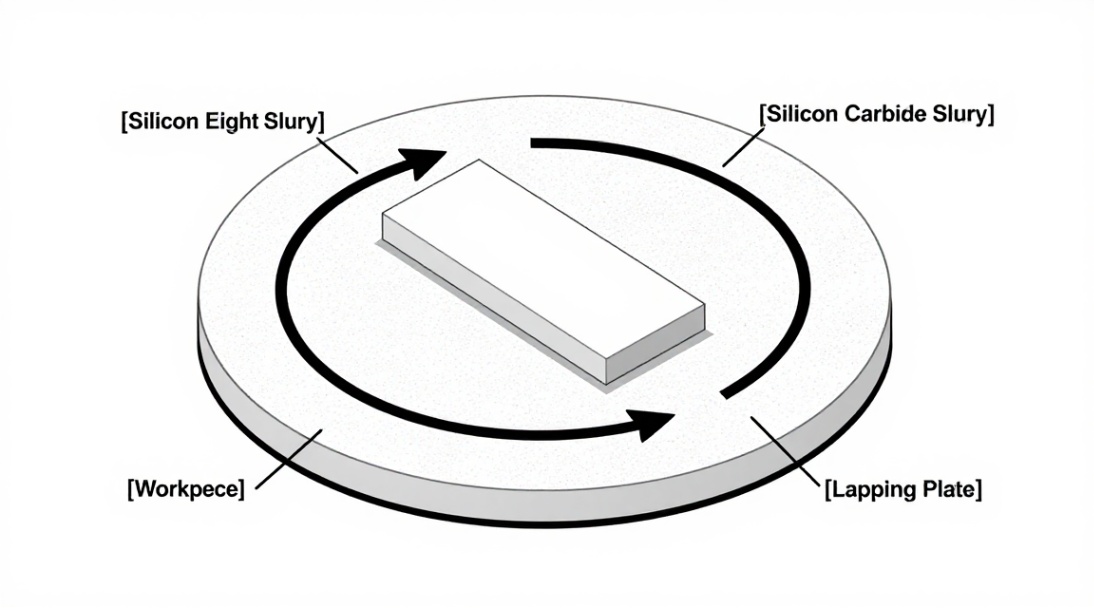 The ideal overlapping, figure-eight motion for uniform lapping and polishing.