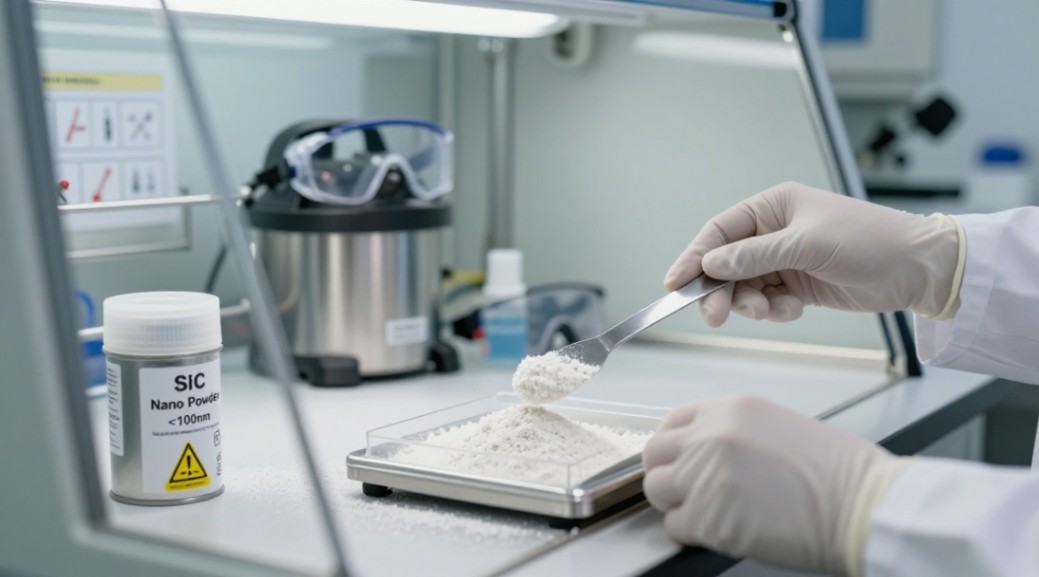 Proper handling of fine powders requires dedicated containment and strict PPE protocols to mitigate inhalation risks.