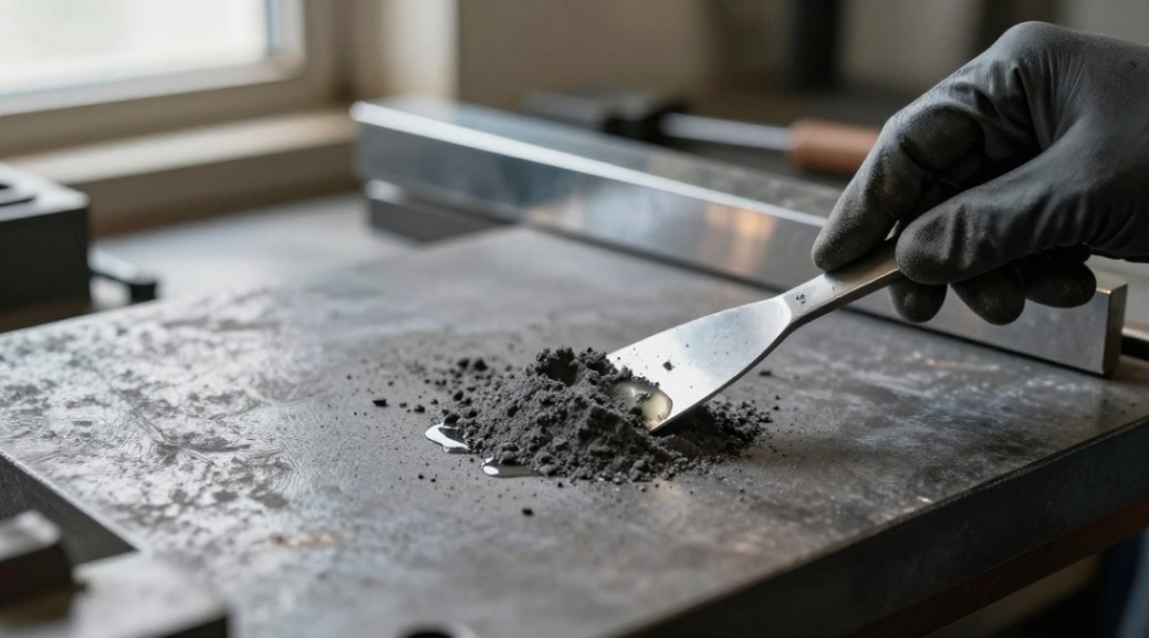 The precise mixing of lapping powder with a lubricant is the first step to achieving a flawless finish.