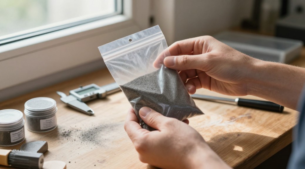 Inspecting a material sample firsthand is a key advantage of local sourcing.