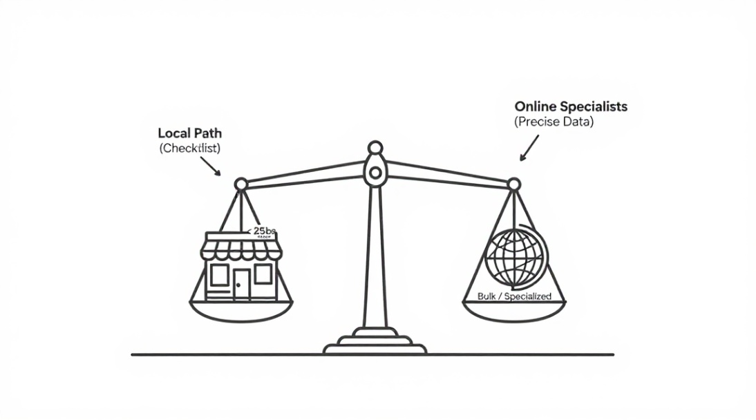 Balancing local sourcing against global, specialized suppliers.